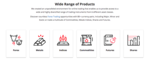 range of products
