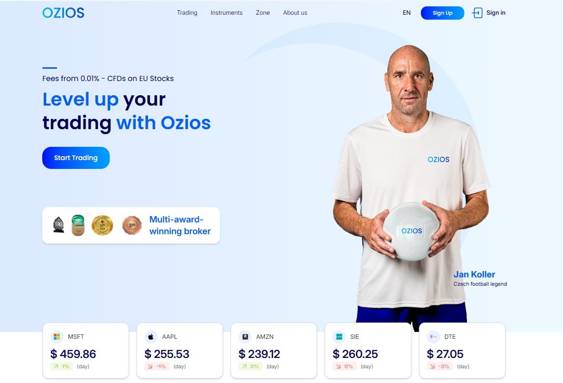 – Tradersratings.com Ozios: First page